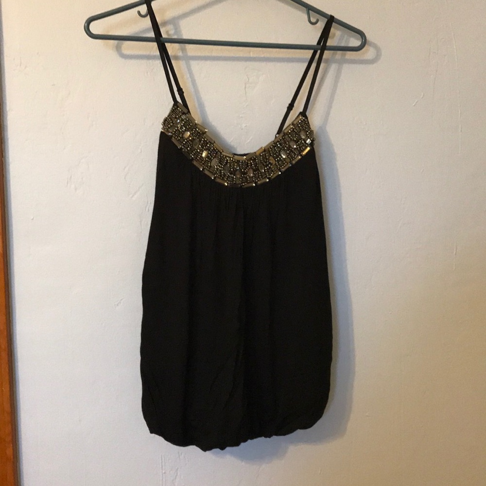 Blank Tank with gold beading